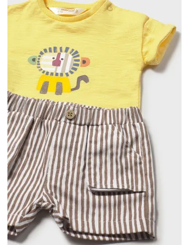 Conj. pantalon corto - Mostaza