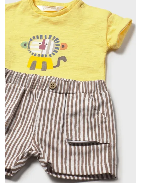 Conj. pantalon corto - Mostaza