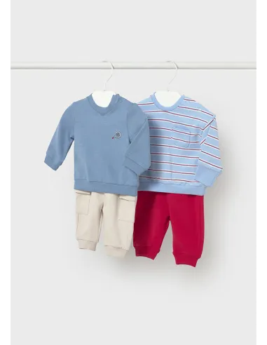 Conj. punto 4 piezas largo - Rojo