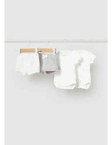 Conj. punto 4 piezas - Plata