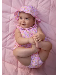 Pelele con gorro - Rosa      