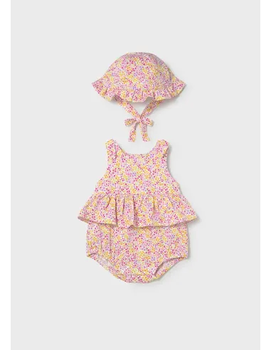 Pelele con gorro - Rosa      