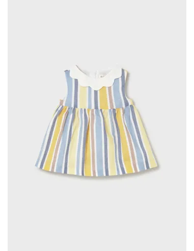 Vestido rayas lino - Savana    