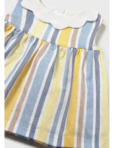 Vestido rayas lino - Savana    