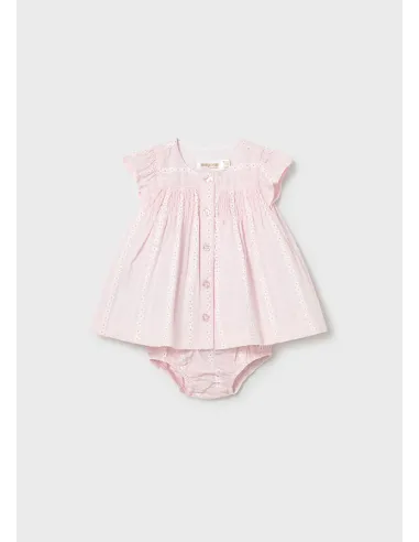 Vestido gasa - Rosa baby 