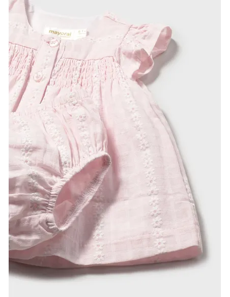 Vestido gasa - Rosa baby 