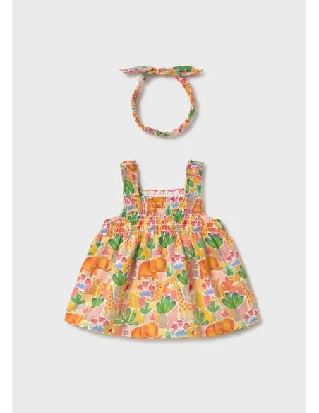 Vestido y diadema - Mostaza   