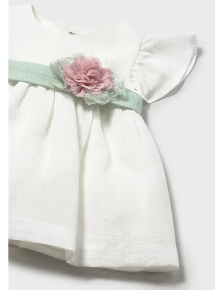 Vestido fajin - Nata-aqua 