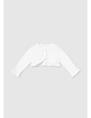 Rebeca tricot basica - Blanco