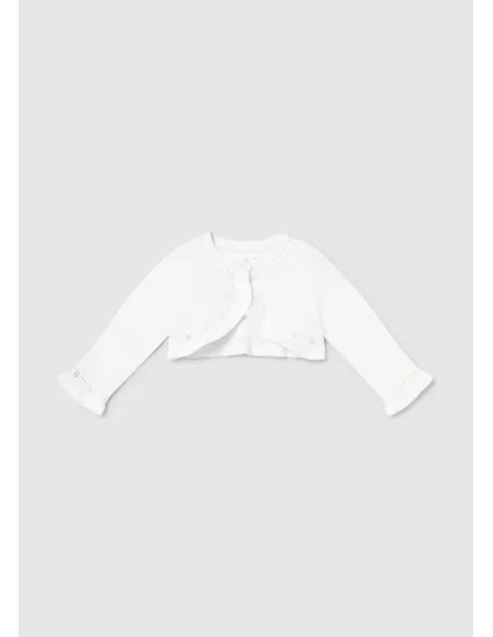 Rebeca tricot basica - Blanco