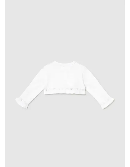 Rebeca tricot basica - Blanco