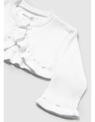 Rebeca tricot basica - Blanco