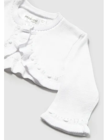 Rebeca tricot basica - Blanco