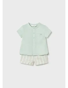 Conj. pantalon corto plana - Aqua