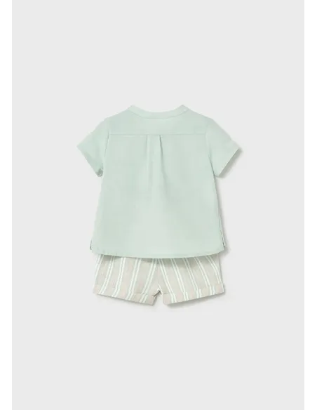 Conj. pantalon corto plana - Aqua