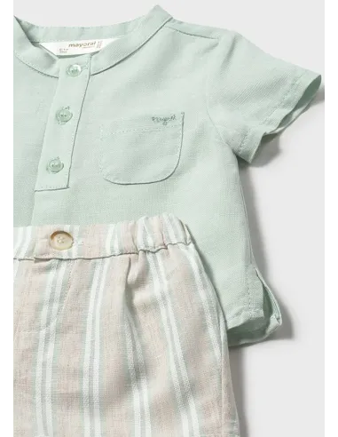 Conj. pantalon corto plana - Aqua