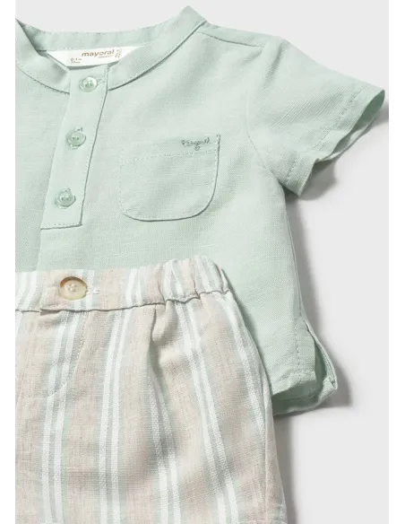 Conj. pantalon corto plana - Aqua