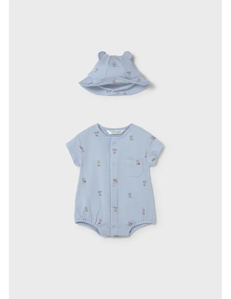 Pelele y gorro - Cielo