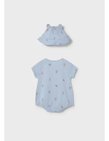 Pelele y gorro - Cielo