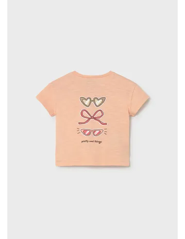 Camiseta m/c grafica espalda - Mandarina 