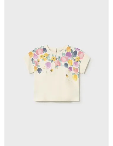 Camiseta m/c serigrafiada - Hueso     