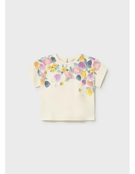 Camiseta m/c serigrafiada - Hueso     