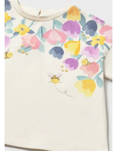 Camiseta m/c serigrafiada - Hueso     