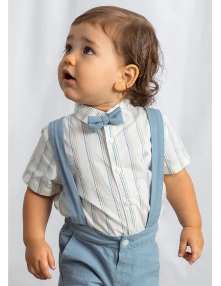 Conj. bermuda 3 piezas lino - Jade      