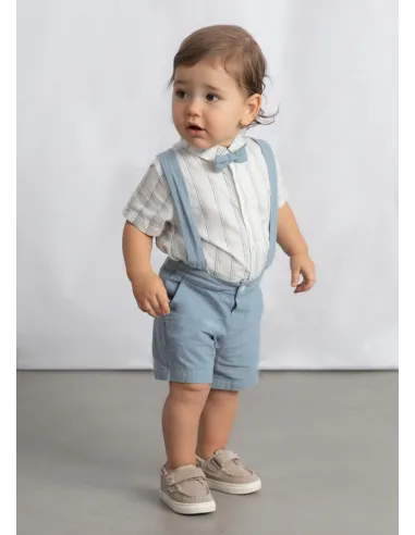 Conj. bermuda 3 piezas lino - Jade      