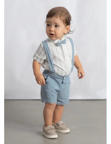 Conj. bermuda 3 piezas lino - Jade      