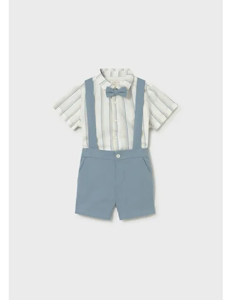Conj. bermuda 3 piezas lino - Jade      