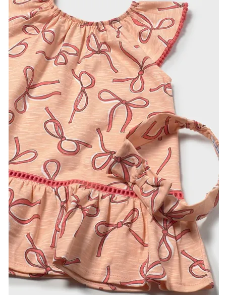 Vestido estampado con diadema - Mandarina 