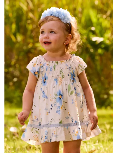 Vestido estampado - Cielo     