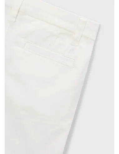 Bermuda chino sarga basico - Nata      