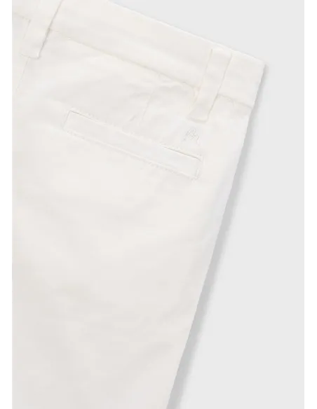 Bermuda chino sarga basico - Nata      