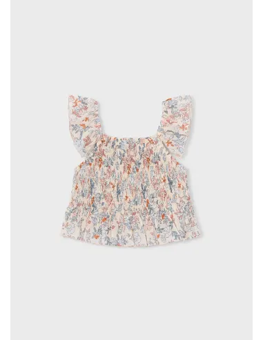 Top bambula estampado - Salmon    