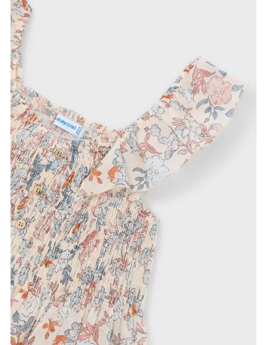 Top bambula estampado - Salmon    