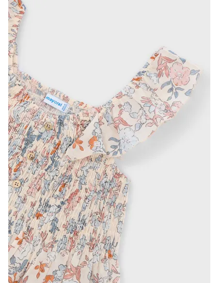 Top bambula estampado - Salmon    