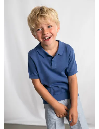 Polo m/c tricot – Añil      