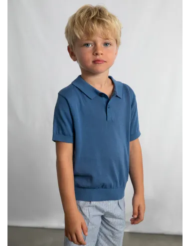 Polo m/c tricot – Añil      