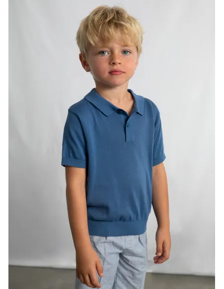 Polo m/c tricot – Añil      