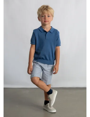 Polo m/c tricot – Añil      