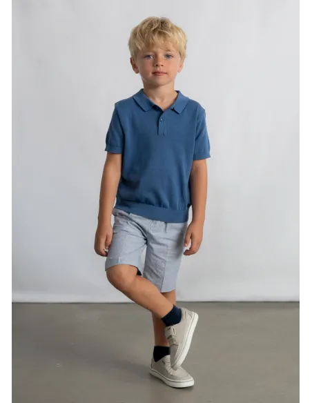 Polo m/c tricot – Añil      
