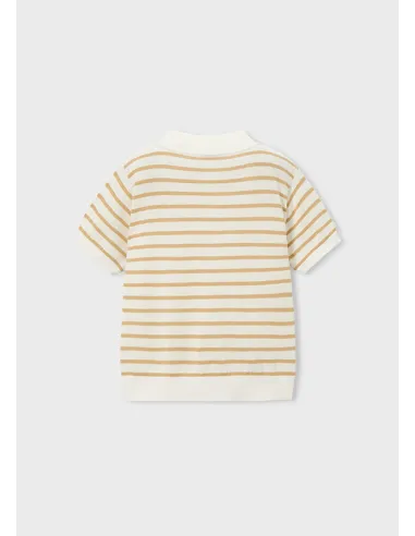 Polo m/c tricot - Nata-mocca