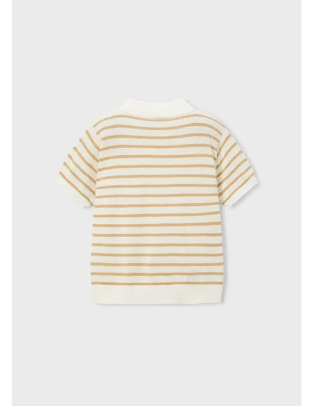 Polo m/c tricot - Nata-mocca