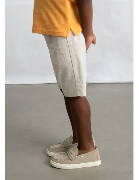 Bermuda lino suiting - Avena mez 