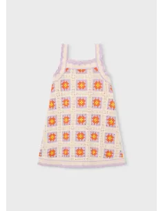 Vestido crochet - Hueso     