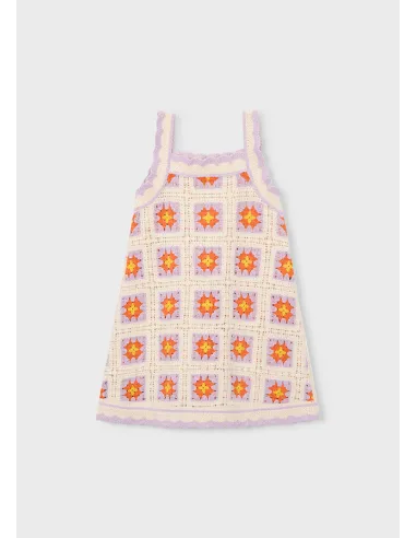 Vestido crochet - Hueso     