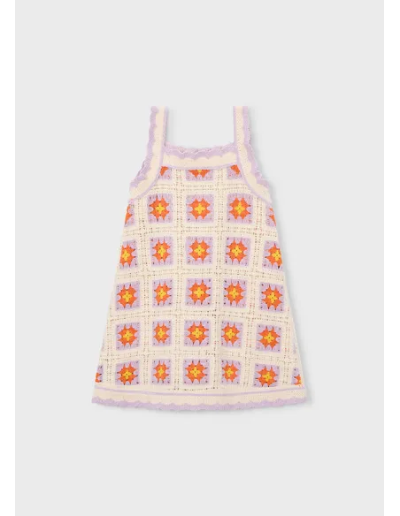 Vestido crochet - Hueso     