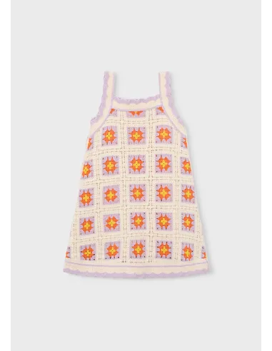 Vestido crochet - Hueso     